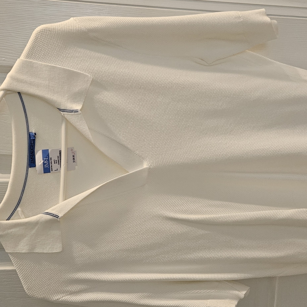 J. McLaughlin White Blouse Classic Top